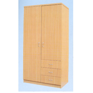 2 Door Wardrobe w/3 Drawers F5019 (TMCf)