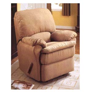 Century Suede Tan Rocker/Recliner F7735 (PX)