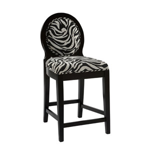 Zebra Counter Stool 36058BLK-01-KD-U (LN)
