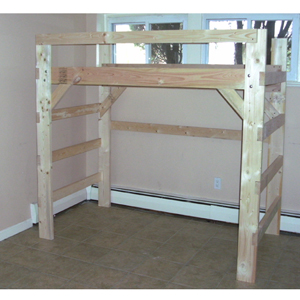 full loft bed wood