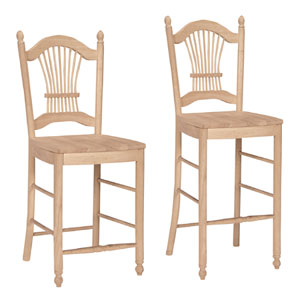 Unfinished Sheaf Back Stool S-16_(IC)